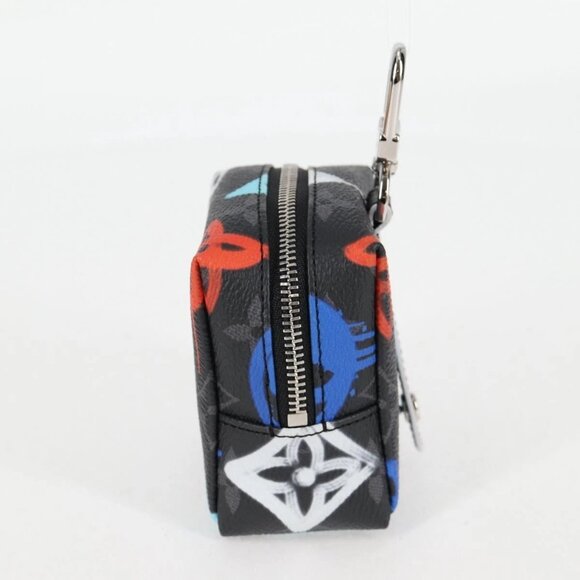 LOUIS VUITTON Eclipse Graffiti Porte Cle Squared Pouch - Picture 2 of 15